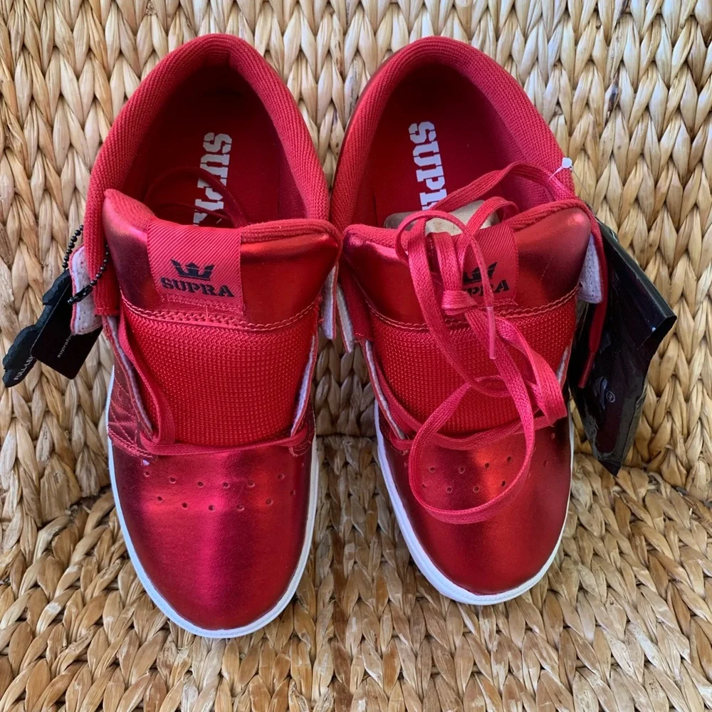 NIB Supra Deadstock Metallic Leather Sneakers 8